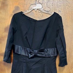 Vintage 3/4 Sleeve Front Bow Dress